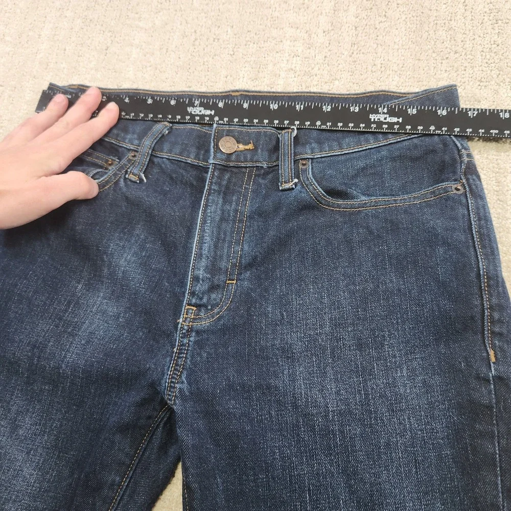 J Crew Jeans Men 32X34 Slim Vintage Flex Tapered Blue Denim Dark Wash Stretch